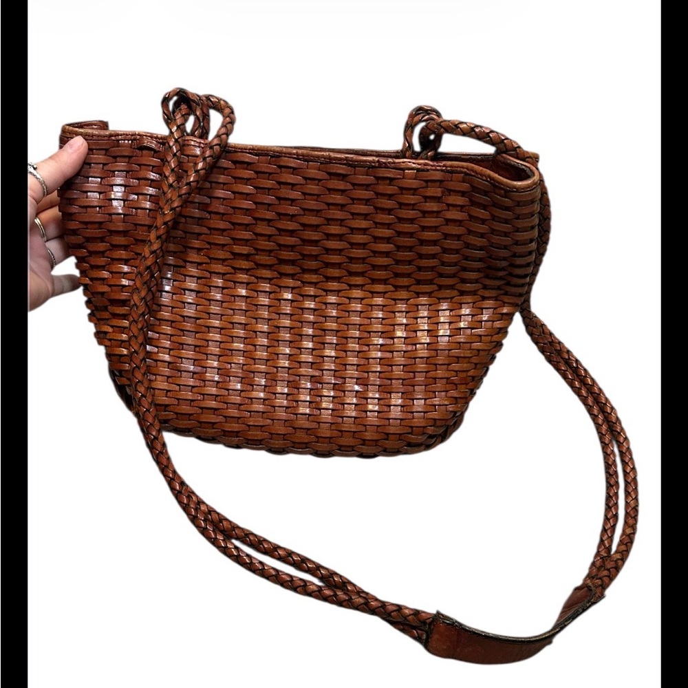 Talbots Chestnut Woven Crossbody Bag